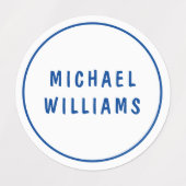 Minimal Personalisierte Boy Name Closing Etiketten (Design 1)