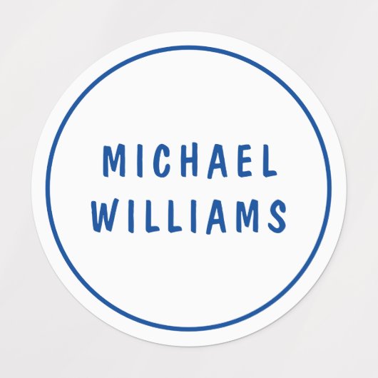 Minimal Personalisierte Boy Name Closing Etiketten (Design 1)