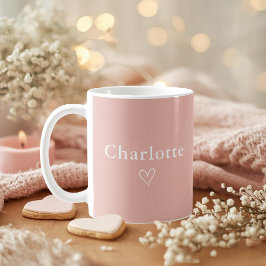 Minimal personalisierte Namens-Tasse Kaffeetasse