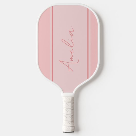 Minimal Personalized Blush Pink Pickleball Schläger (Vorderseite)