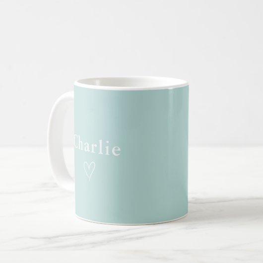 Minimal Personalized Name Mug Kaffeetasse (Vorderseite Links)