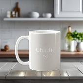 Minimal Personalized Name Mug Kaffeetasse