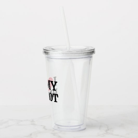 Minimal Personalized Parrot Lover Quote Typography Acryltrinkbecher (Links)