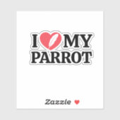 Minimal Personalized Parrot Lover Quote Typography Aufkleber (Blatt)