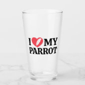 Minimal Personalized Parrot Lover Quote Typography Glas (Vorderseite)