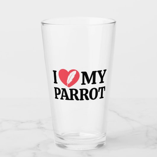 Minimal Personalized Parrot Lover Quote Typography Glas (Vorderseite)