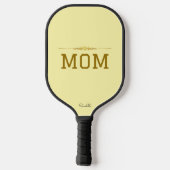 Minimal Personalized Pickleball Mom Custom Name  Schläger (Rückseite)