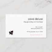 Minimal Pet Silhouette Dog Grooming Terminkarte (Rückseite)