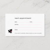 Minimal Pet Silhouette Dog Grooming Terminkarte (Vorderseite)
