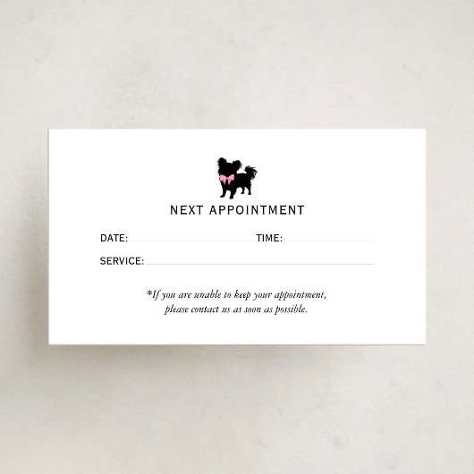 Minimal Pet Silhouette Dog Grooming Terminkarte