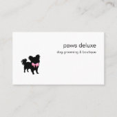 Minimal Pet Silhouette Dog Grooming Visitenkarte (Vorderseite)