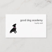 Minimal Pet Silhouette Dog Trainer Reward Treuekarte (Vorderseite)