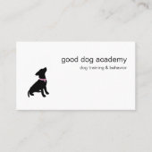 Minimal Pet Silhouette Dog Training Visitenkarte (Vorderseite)