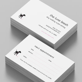 Minimal Pet Silhouette Dog Walker Pet Sitting Terminkarte