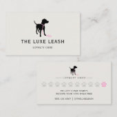 Minimal Pet Silhouette Dog Walker Reward Treuekarte (Vorne/Hinten)