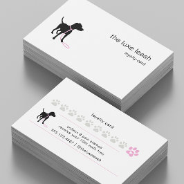 Minimal Pet Silhouette Dog Walker Reward Treuekarte