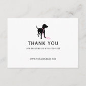 Minimal Pet Silhouette Dog Walking QR Code Dankeskarte (Vorderseite)