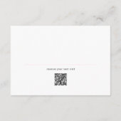 Minimal Pet Silhouette Dog Walking QR Code Dankeskarte (Rückseite)