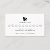 Minimal Pet Silhouette Groomer Pet Salon Reward Treuekarte (Rückseite)