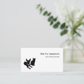 Minimal Pet Silhouette Pet Sitting Dog Cat Logo Visitenkarte (Stehend Vorderseite)