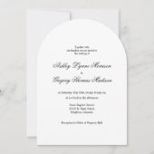 Minimal Photo Arch Shaped Wedding Invitation Einladung (Vorderseite)