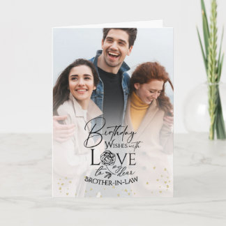 Minimal Photo Birthday Keepsake Brother-in-law Karte