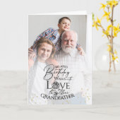 Minimal Photo Birthday Keepsake Grandfather Karte (Gelbe Blume)