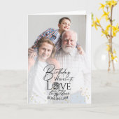 Minimal Photo Birthday Keepsake Son-in-law Karte (Gelbe Blume)