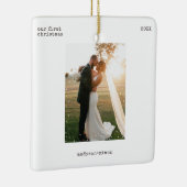 Minimal Photo Ornament Merry & Married Photo (Rechts)
