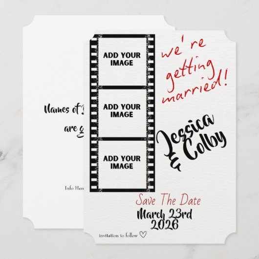 Minimal Photo Save the Date Custom Modern (Vorne/Hinten)