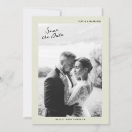 Minimal Photo Wedding Save the Date Card Einladung