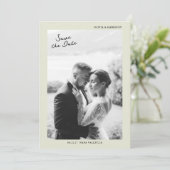 Minimal Photo Wedding Save the Date Card Einladung (Stehend Vorderseite)