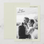 Minimal Photo Wedding Save the Date Card Einladung (Vorne/Hinten)