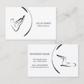 Minimal Pilates Instructor Pilates Posen Pilates Visitenkarte (Vorne/Hinten)