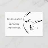 Minimal Pilates Instructor Pilates Posen zwei Seit Visitenkarte (Rückseite)
