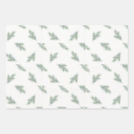 Minimal Pine Corporate Christmas Pattern Geschenkpapier Set