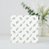 Minimal Pine Corporate Christmas Pattern Karte (Stehend Vorderseite)