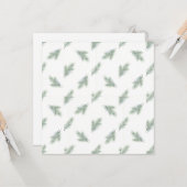 Minimal Pine Corporate Christmas Pattern Karte (Vorderseite/Rückseite Beispiel)