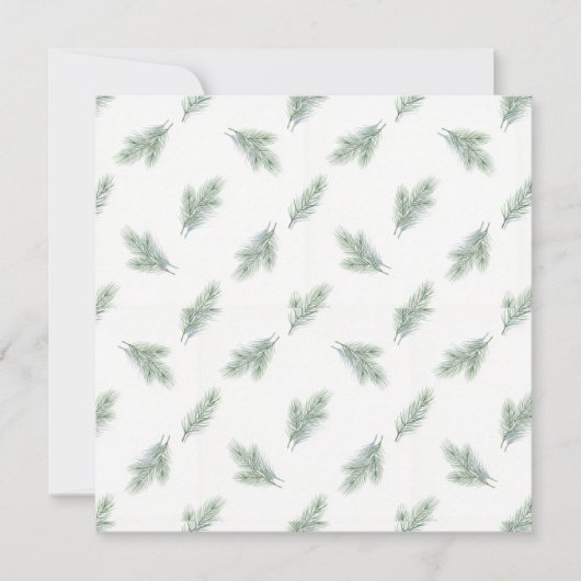 Minimal Pine Corporate Christmas Pattern Karte (Vorderseite)