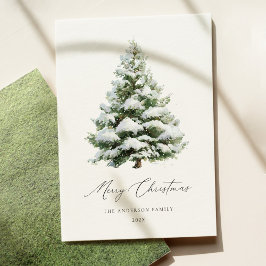 Minimal Pine Tree Christmas Card Feiertagskarte