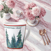 Minimal Pine Tree-mendous Christmas Vibes Modern Milchtasse
