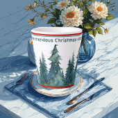 Minimal Pine Tree-mendous Christmas Vibes Modern Milchtasse
