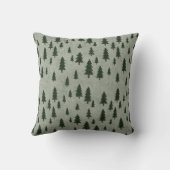 Minimal Pine Tree Pattern Throw Pillow Kissen (Rückseite)