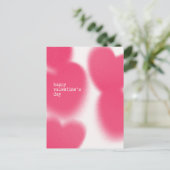 Minimal Pink Abstract Happy Valentine’s Day Postkarte (Stehend Vorderseite)