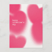 Minimal Pink Abstract Happy Valentine’s Day Postkarte (Vorderseite)