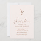 Minimal Pink Boho Brautparty Einladung (Vorderseite)