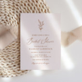 Minimal Pink Boho Brautparty Einladung