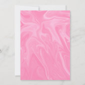 Minimal Pink Kalligraphie Abstrakte Hochzeit Save The Date (Rückseite)