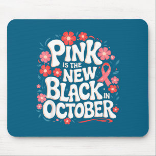 Minimal Pink Oktober Neue schwarze Unterstützung Mousepad