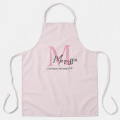 Minimal Pink Personalisiert Girly Schürze (Vorderseite)